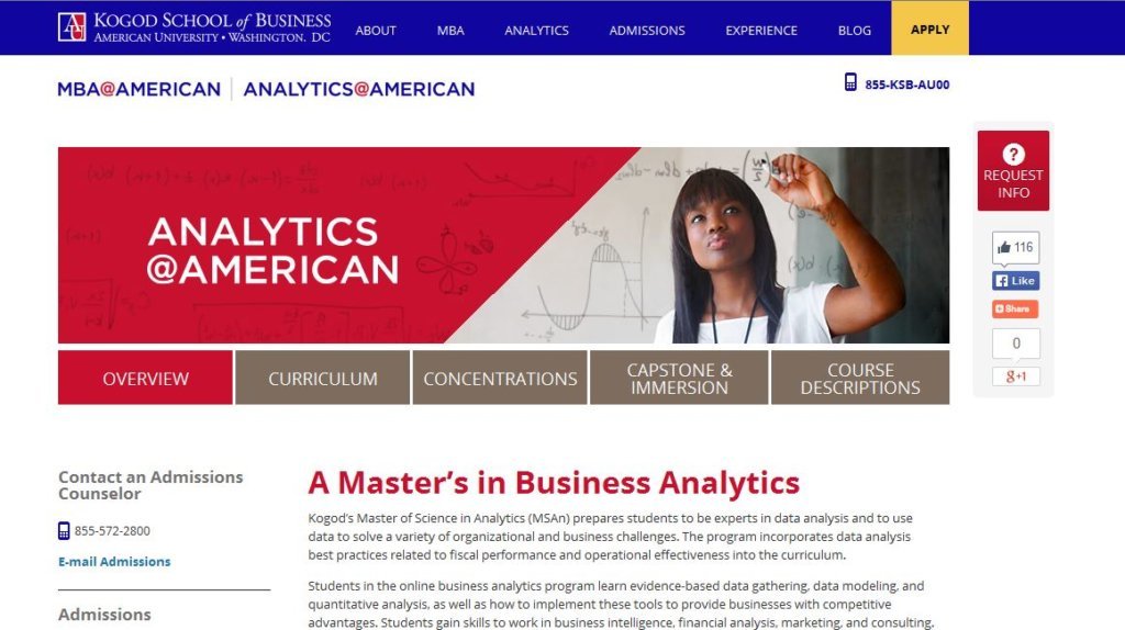 American University, Kogod’s Master of Science in Analytics