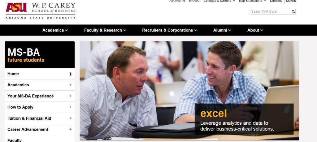 Arizona State University M.S. Business Analytics