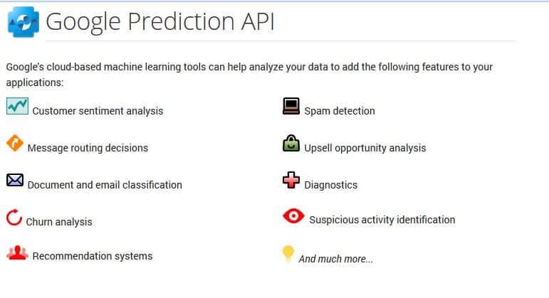 Google Prediction API