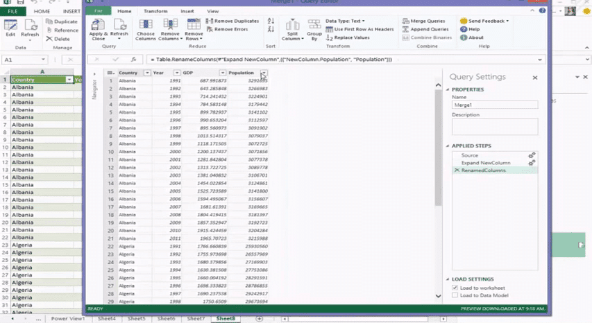 Microsoft Power Query for Excel 