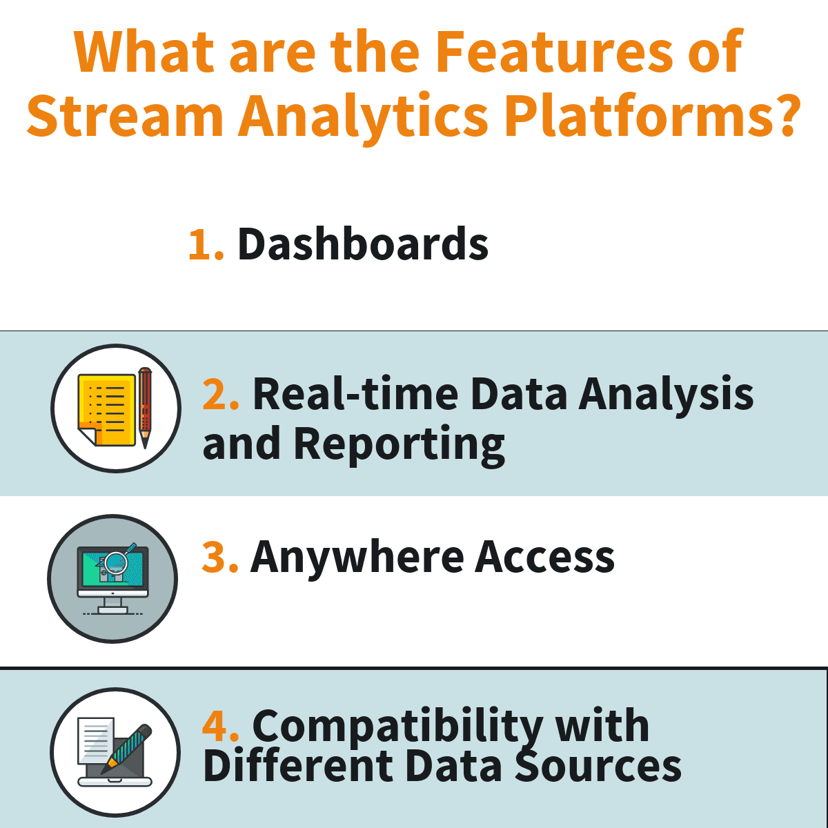 What are the features of Stream Analytics Platforms?
