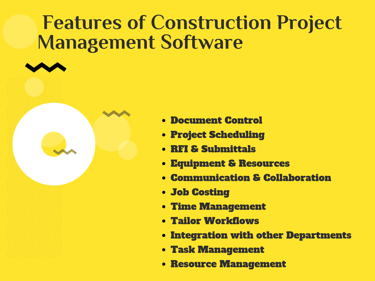 Features of Construction Project Management Software