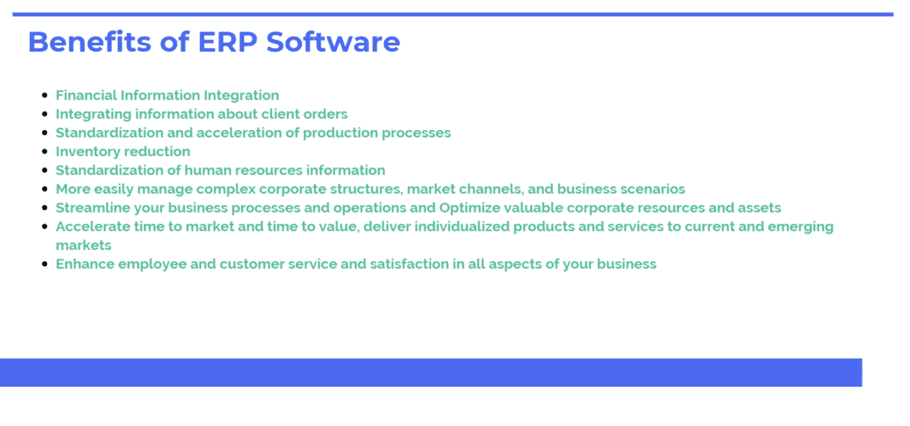 What are the Benefits of ERP Software