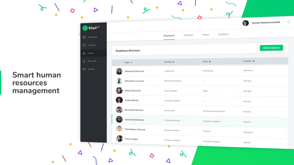 screenshot of kiwiHR