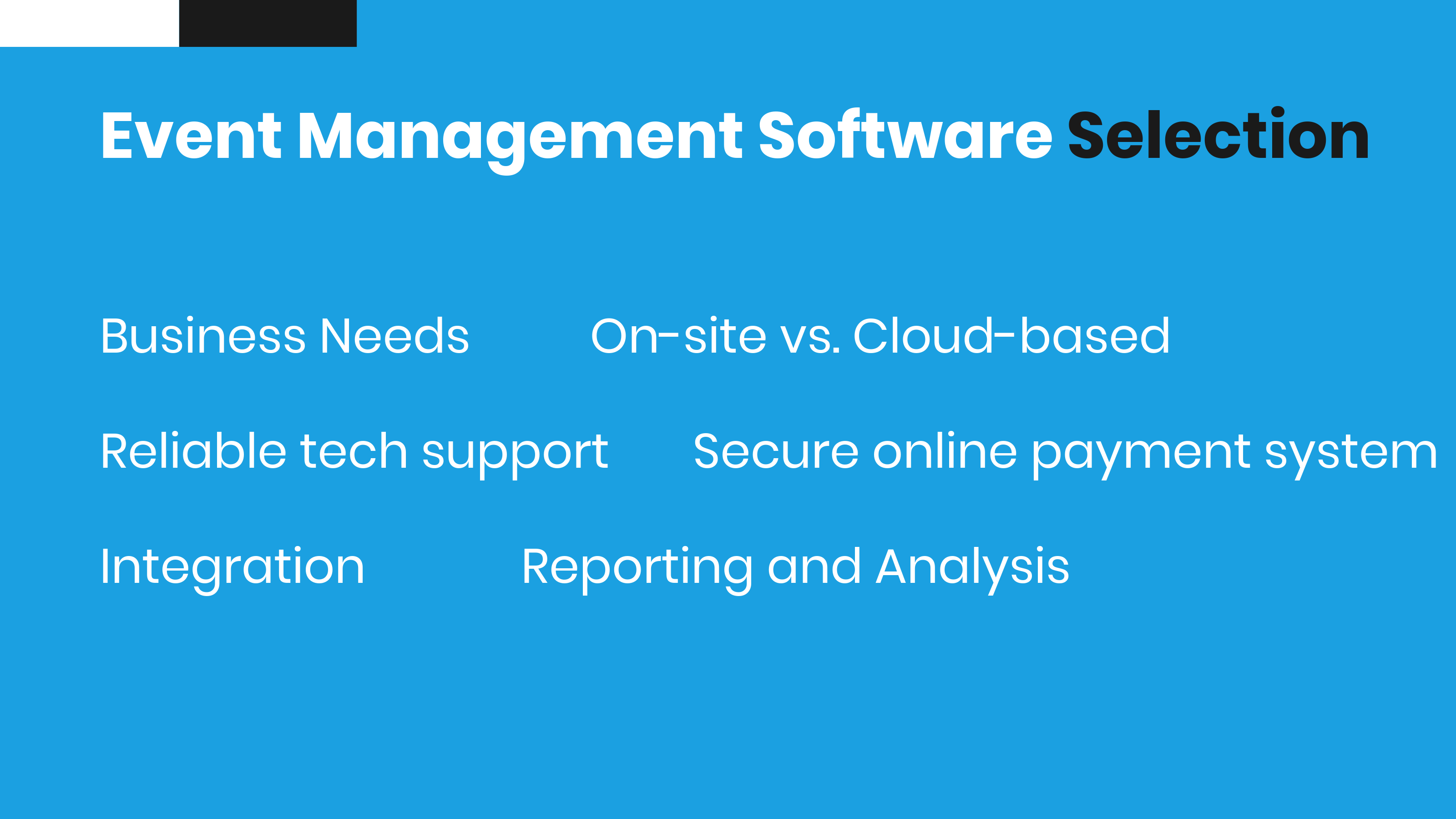How to choose the right Event Management Software