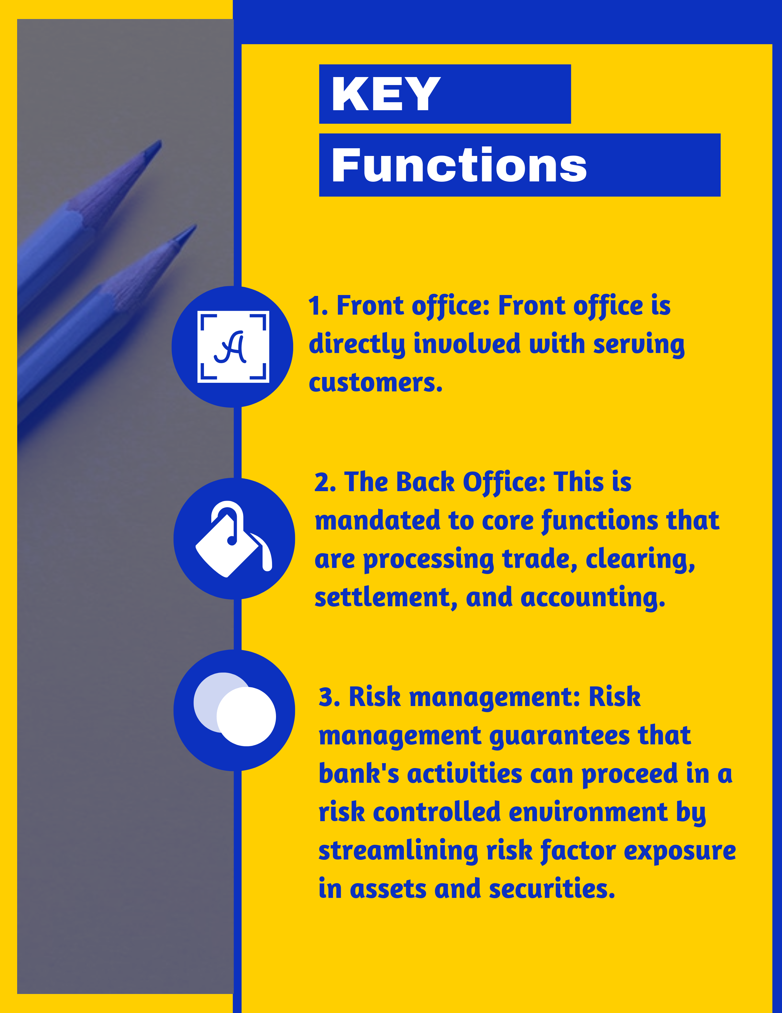 What are the Key Functions in Financial Markets