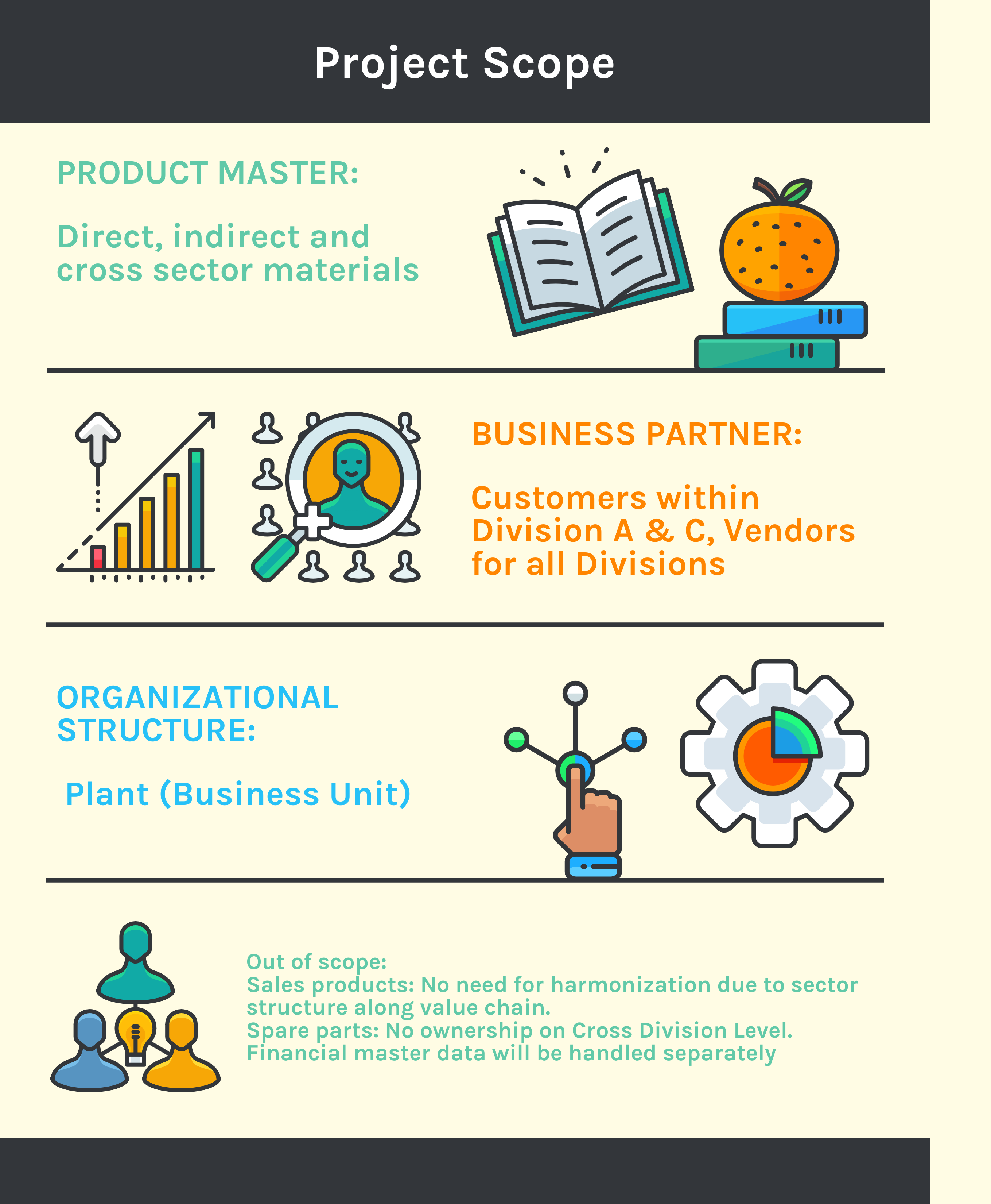 What is the Project Scope for Master Data Management