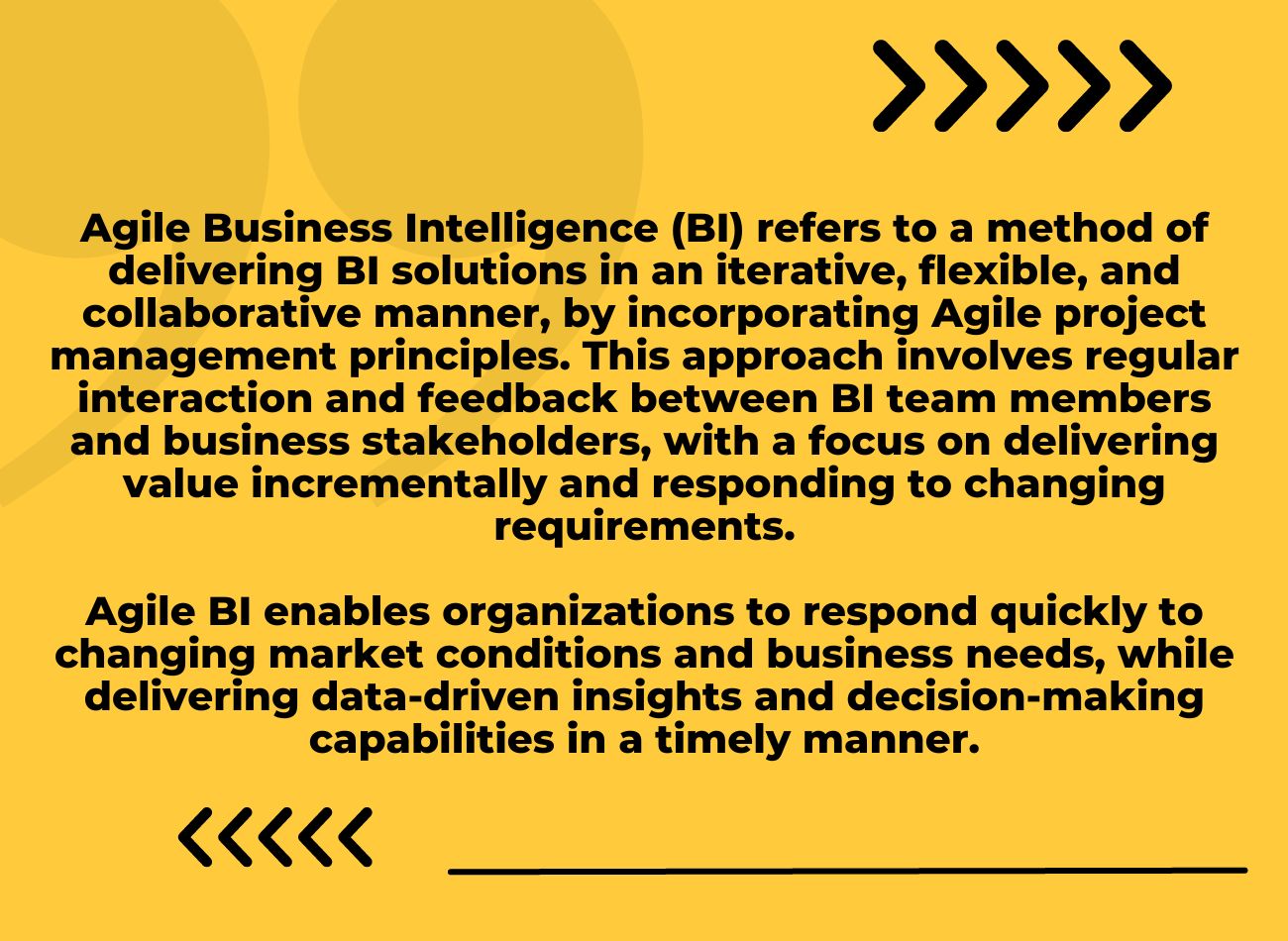 Agile Business Intelligence Best Practices